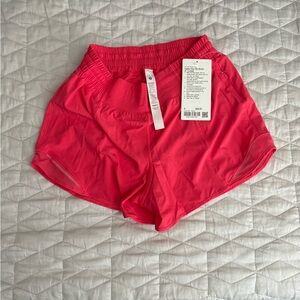 Lululemon Hotty HR short 4in Lined size 8 Glazed pink NWT